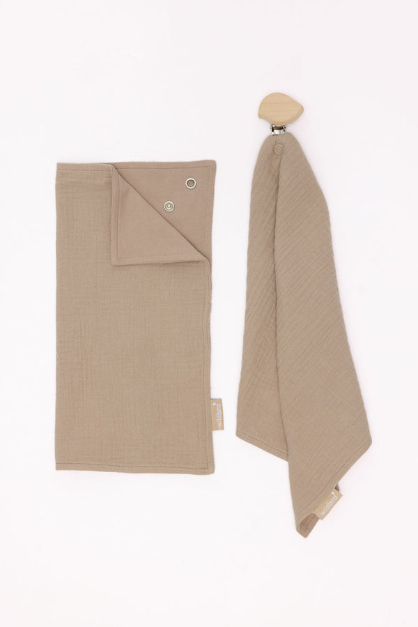 Desert Lark - Drool Cloth + Clip Set