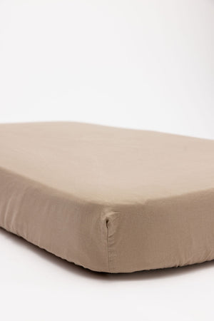 Desert Lark Linen Crib Sheet