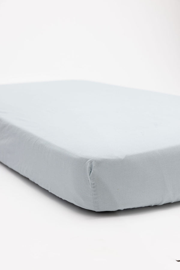 Dove - Linen Crib Sheet