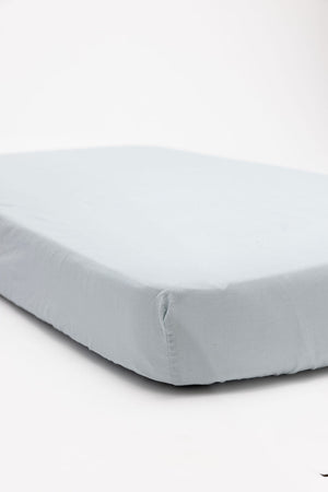 Dove Linen Crib Sheet