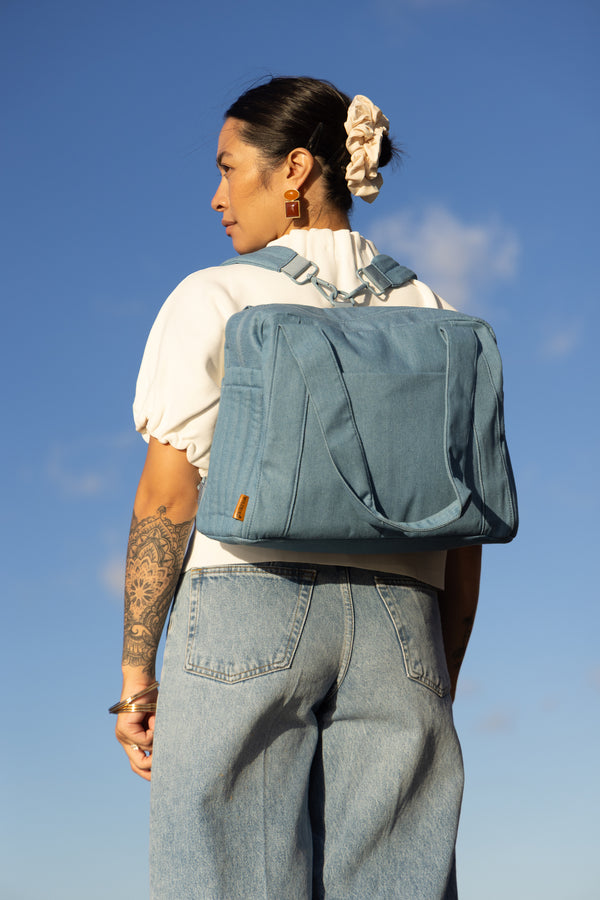 Light Denim - Diaper Bag