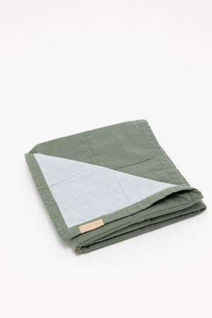 Acadian Dove Linen Quilted Blanket