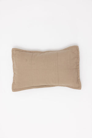 Desert Lark Linen Quilted Sham & Pillow