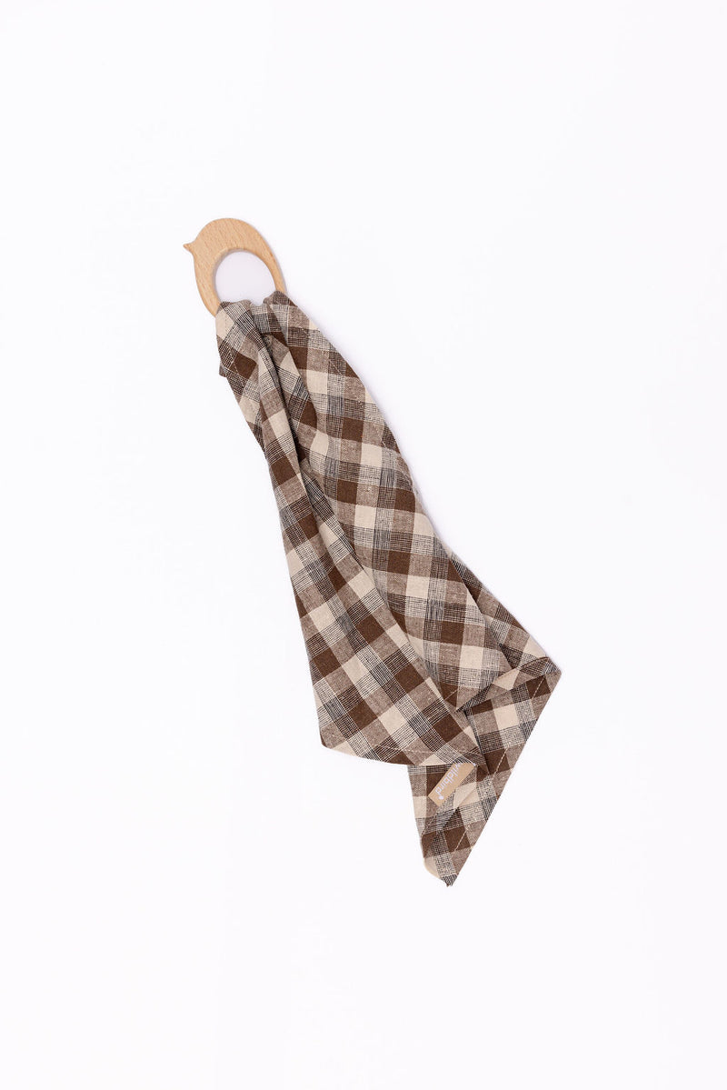 Murphy - Linen + Maple Ring Teether