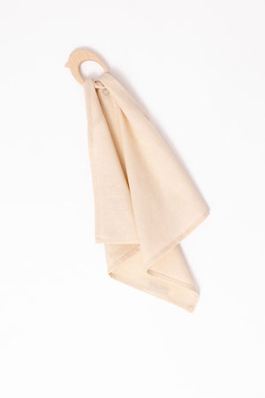 Sparrow Linen + Maple Ring Teether