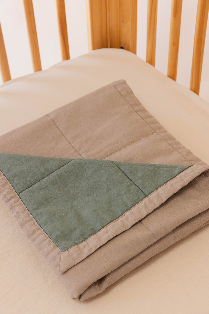 Desert Lark/Acadian - Linen Quilted Blanket