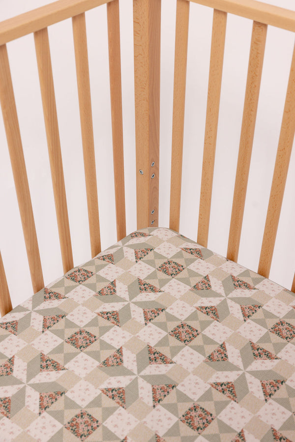 Bee - Linen Crib Sheet