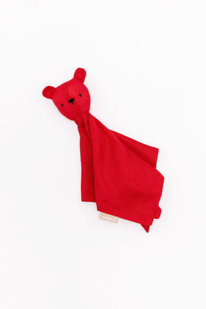 Cherry Linen Lovey Bear