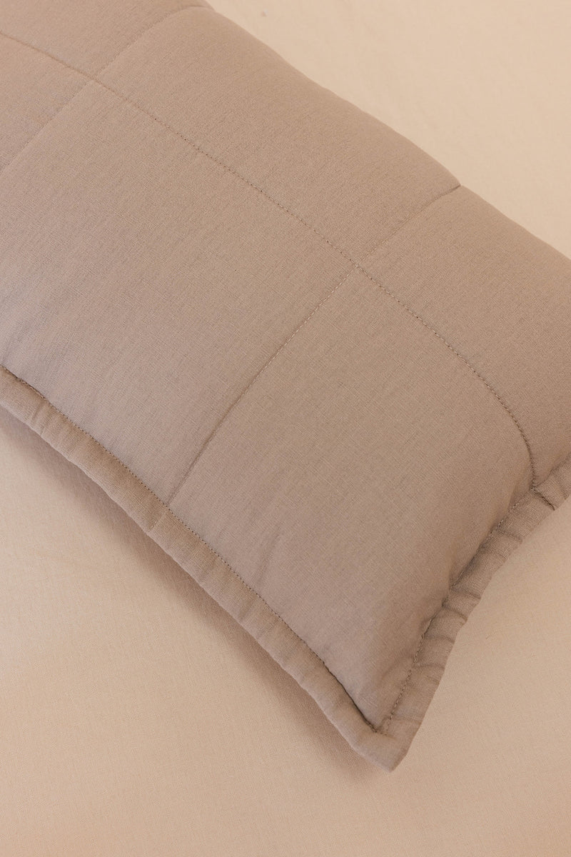 Desert Lark - Linen Quilted Sham & Pillow