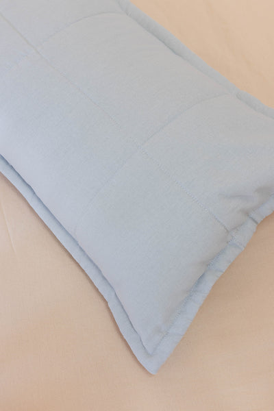 Dove - Linen Quilted Sham & Pillow