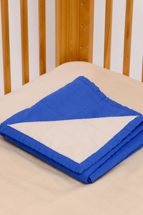 Kingfisher/Sparrow - Linen Quilted Blanket