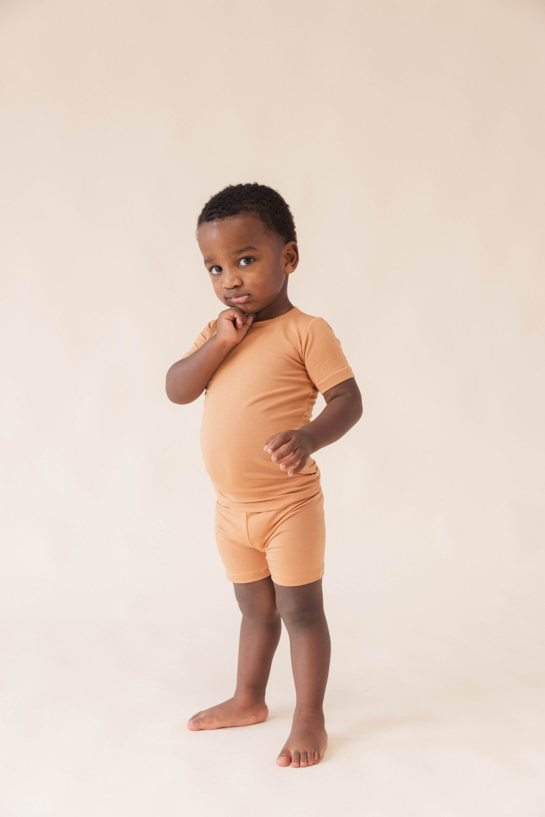 Baby / Toddler Solid Comfy Cotton Short-sleeve