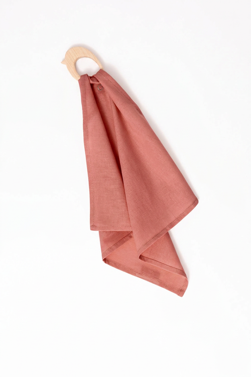 Rosella - Linen + Maple Ring Teether